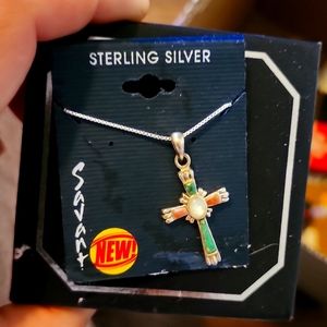 Sterling silver cross necklace